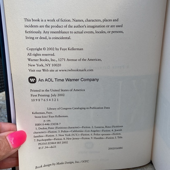 Faye Kellerman Stone Kiss A Peter Decker/Rina Lazarus Novel Hardcover - Picture 9 of 13